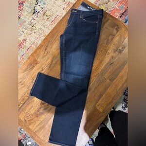 Gap 1969 dark wash real straight jeans